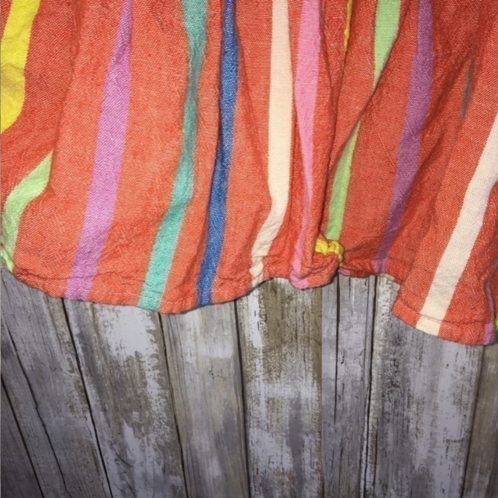 American Eagle Orange Striped Crop - Picture 2 of 4